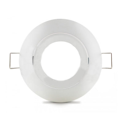 Alpha Elettronica Support blanc pour lampe LED, anneau réglable, raccordement GU10, Ø83mm, support ampoule