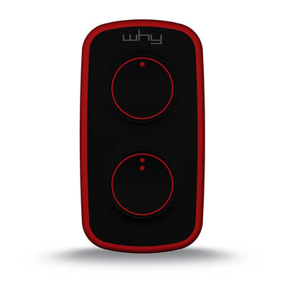 WHY EVO MINI Multi-frequency rolling code remote control from 280 to 868 MHz, programmable self-learning gate opener, wide-range radio control with 4 buttons, vulcan red