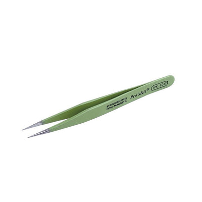Pro'skit anti-static tweezers with fine tips 120mm non-magnetic stainless steel insulated forceps
