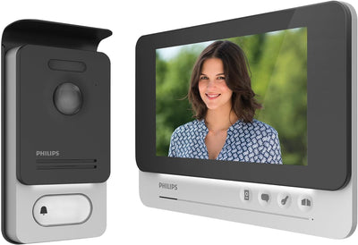 Philips Videocitofono monofamiliare con schermo da 7", videocitofono a 2 fili facile da installare