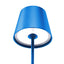 Kelù Chloé Mare Lampada da tavolo LED senza fili ricaricabile H38cm, dimmer touch 200 lumen, ricarica wireless, corpo in alluminio blu, durata 9 ore, IP54