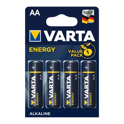 VARTA Energy Stylo AA 1,5V LR6, pack de 4, blister de 4 piles alcalines