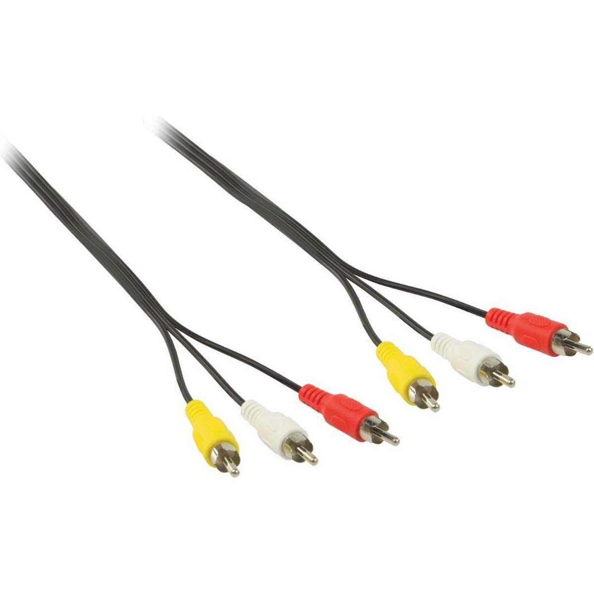 Valueline AV Cable with RCA Male to Male Connectors, 5 Meter AV RCA Cable