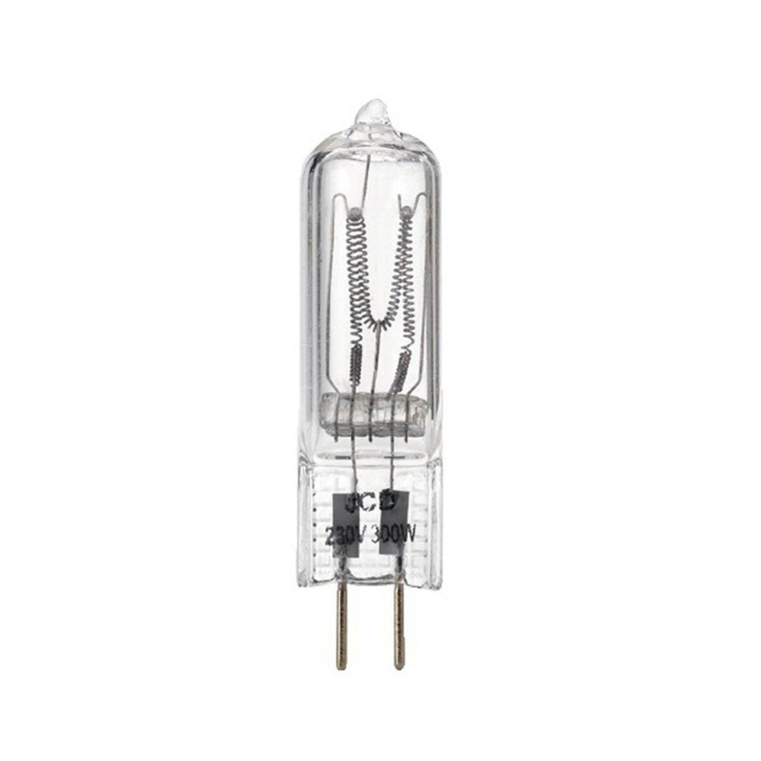 Monacor Halogen bulb, bulb with GX6.35 socket, 230 V and 300W, 16 mm x 60 mm