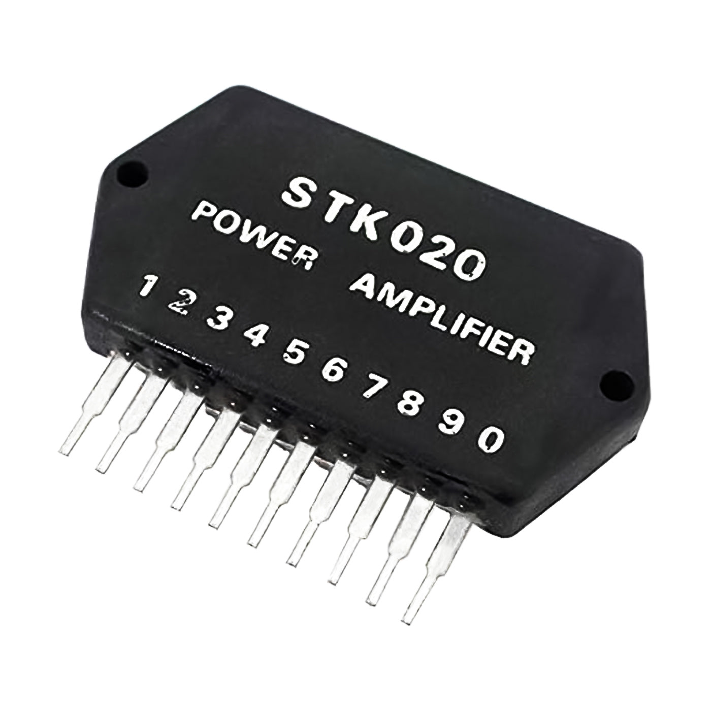 STK020 componente elettronico, circuito integrato, transistor, amplificatore di potenza, power amplifier, 10 contatti