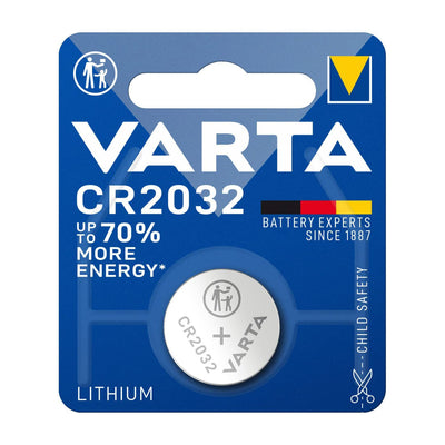 Varta CR2032 Lithium button cell, professional battery with 70% extra autonomy, battery for remote controls