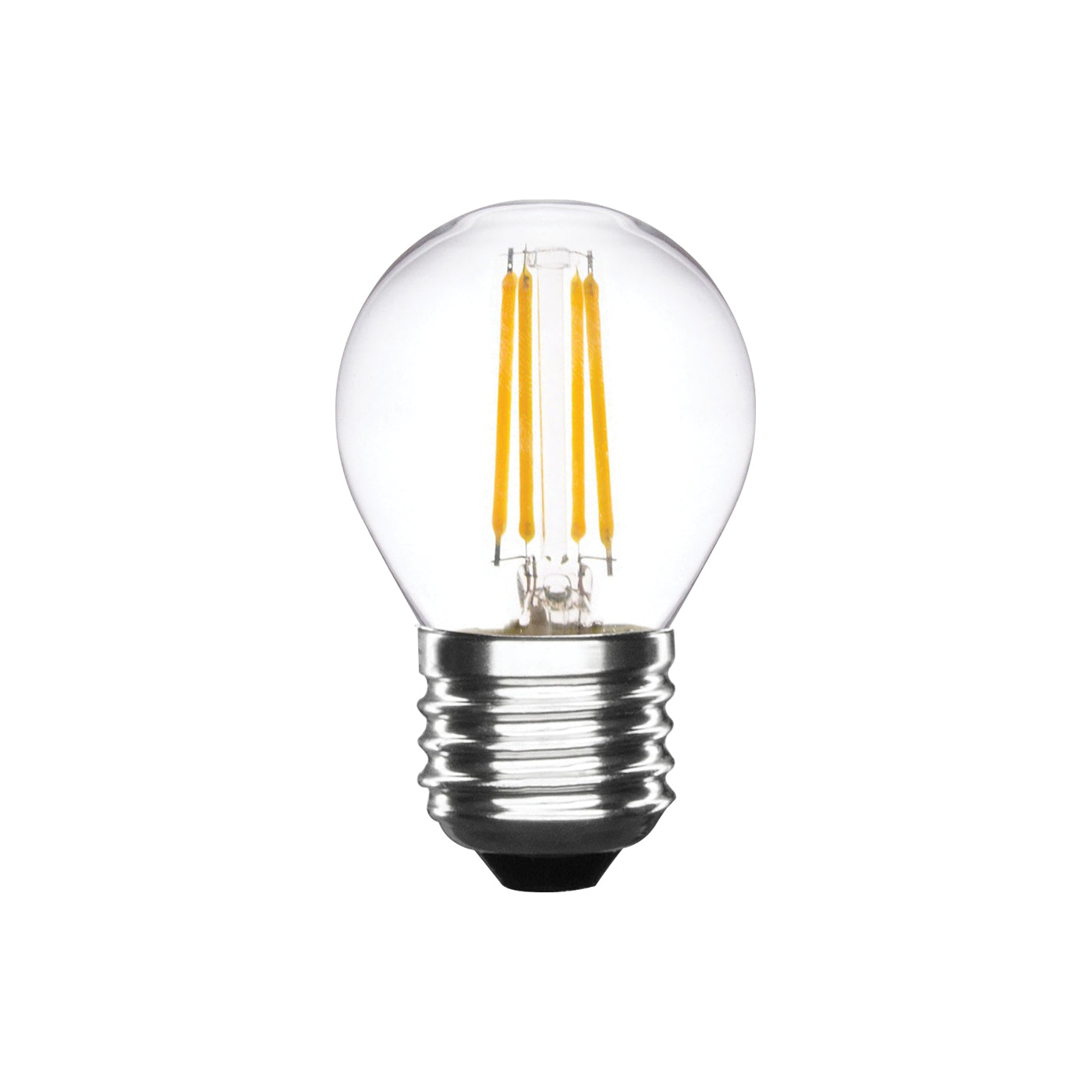 Alcapower Lampadina LED, mini sfera con filamento LED, 4W a luce calda 2700K, classe energetica A++