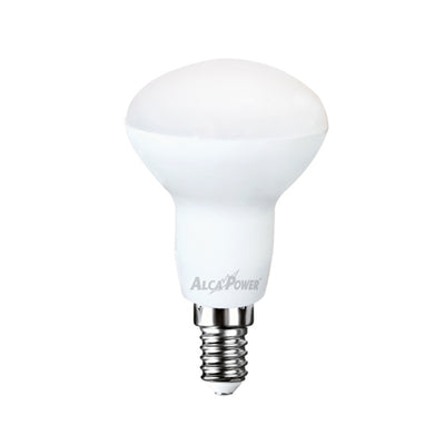 ALCAPOWER 6W mushroom LED bulb, R50, 3000K warm light, 420 Lumen light output, E14 socket, 175-250V