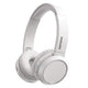 Philips TAH4205 Casque Bluetooth 5.0 pliable avec microphone, bouton Bass Boost, 29 heures d'autonomie, charge rapide, suppression du bruit, blanc mat