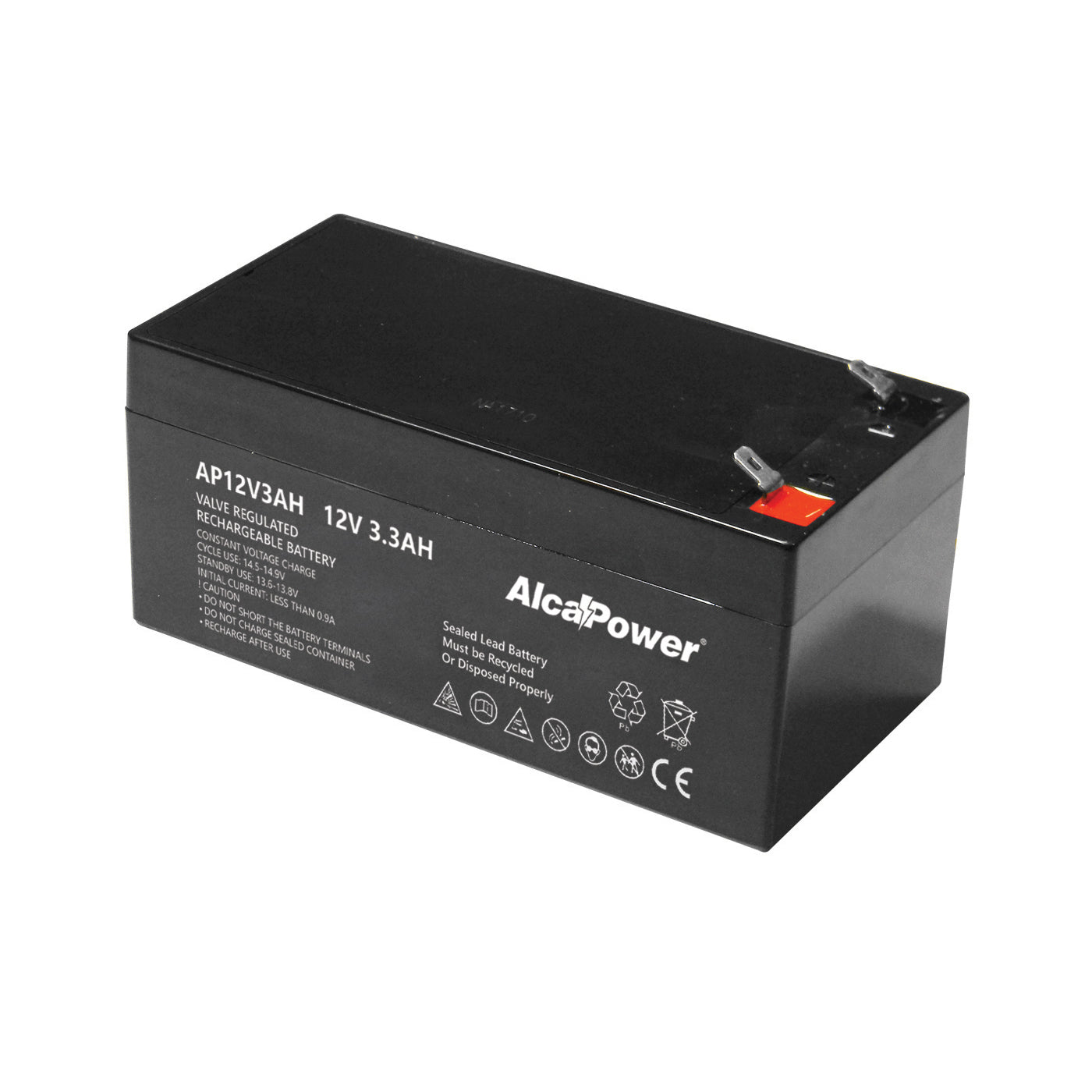 Batterie Alcapower 3Ah, batterie rechargeable hermétique 12V, 134x67xH60 mm 204026