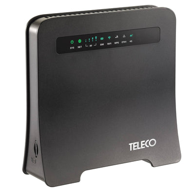 TELECO WFT402 Router Wi-Fi per Sim Card, Router portatile 12/230 Volt con due ingressi SMA, router per camper, modem 4G sim, funzione WPS