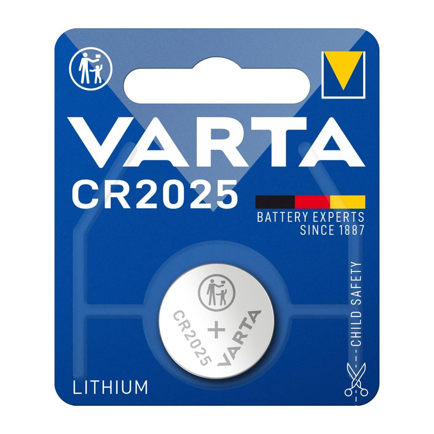 VARTA CR2025 Lithium coin cell battery 3V, flat cell, specialist, Diameter 20mm