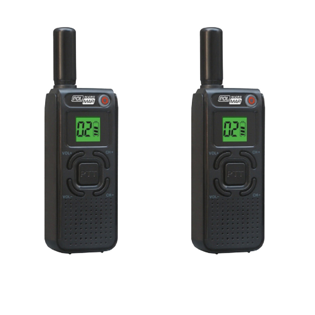 POLMAR Paire de micro-émetteurs-récepteurs radio talkie-walkie professionnels 16 canaux avec câble USB utilisation gratuite