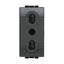 Bticino Set supporto a 3 moduli serie Livinglight,1 presa bipasso 2P+T 250 Vac 10/16A e 1 presa schuko bivalente L4140/16 Serie Civile Ticino Living (1 supporto, 1 presa bipasso e 1 presa schuko)