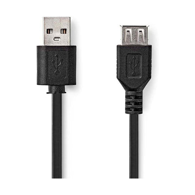 NEDIS Cavo USB, prolunga USB-A da maschio a femmina, cavo USB 2.0 20 cm