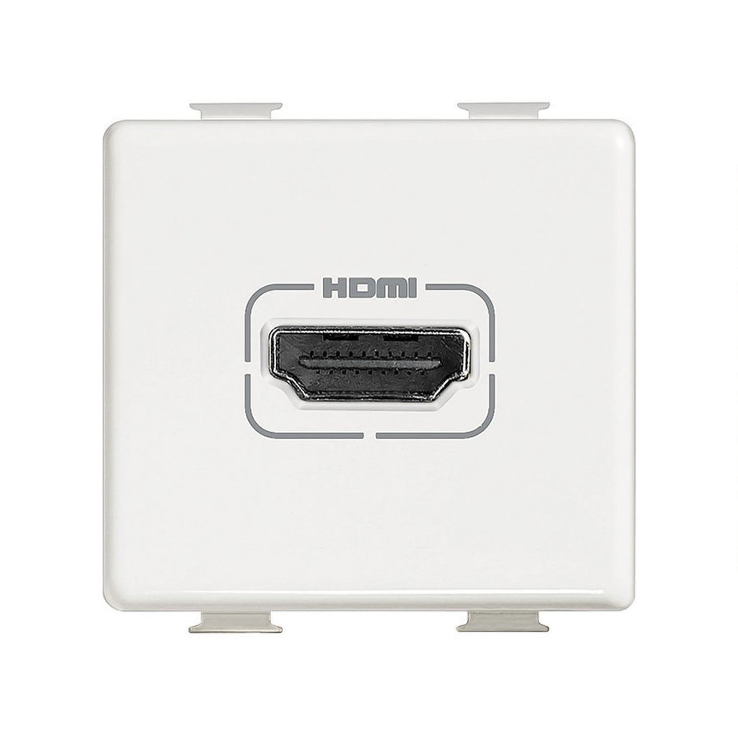 Bticino Matix white HDMI socket, video socket with screw connection, maximum distance between two sockets 5 metres