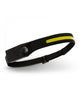 Velamp Rechargeable Headlamp, LED Head Torch, Motion Sensor Head Torch, 350lm, 5 Intensity Levels, USB Cable