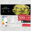 Decoled Catena luminosa da esterno 300 LED luce gialla, luci di natale LED nano bean IP44 modulari, decorazioni luminose impermeabili, cavo trasparente