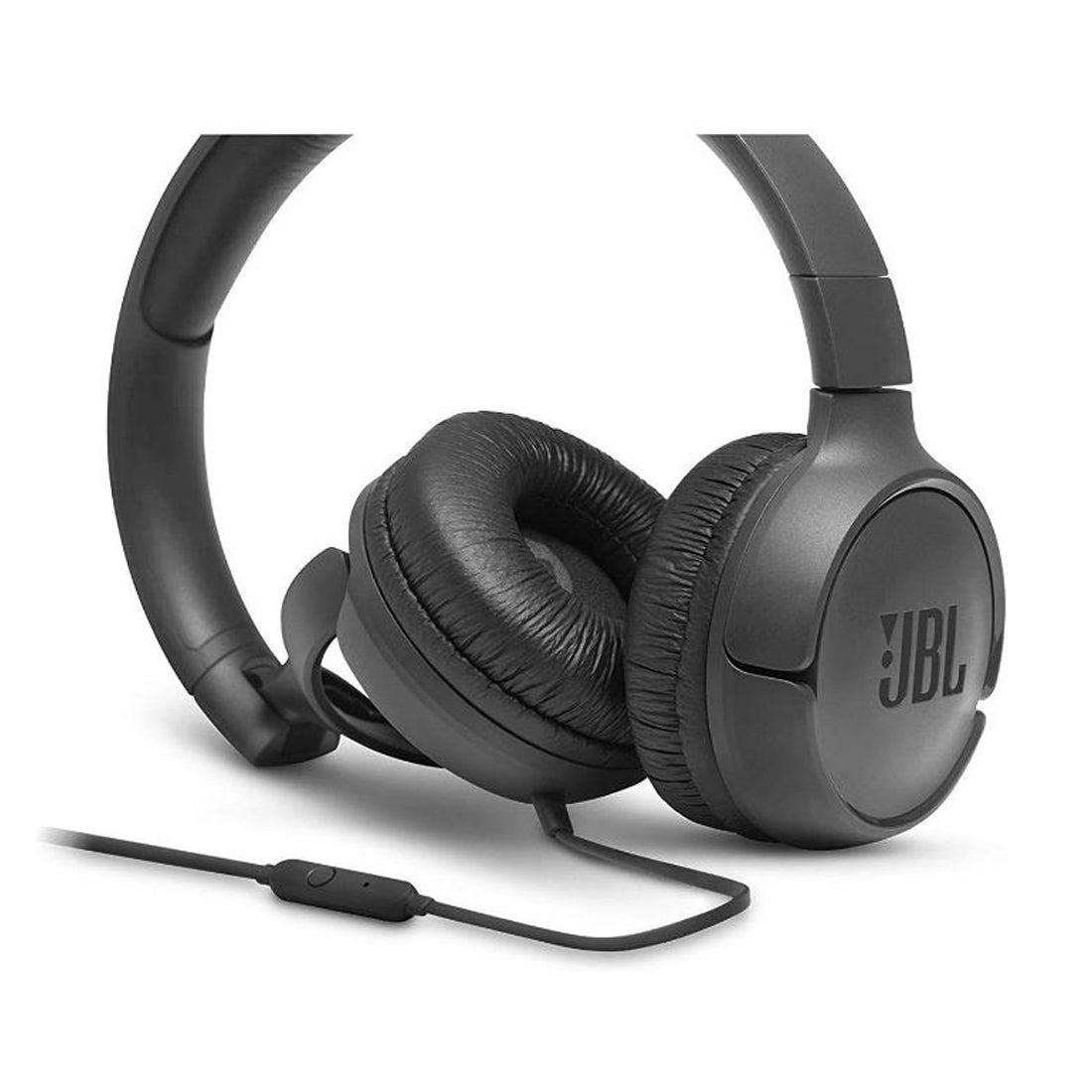 JBL cuffie nere sovraurali jack 3.5mm, cuffie ad archetto pieghevoli con microfono e pulsante di controllo