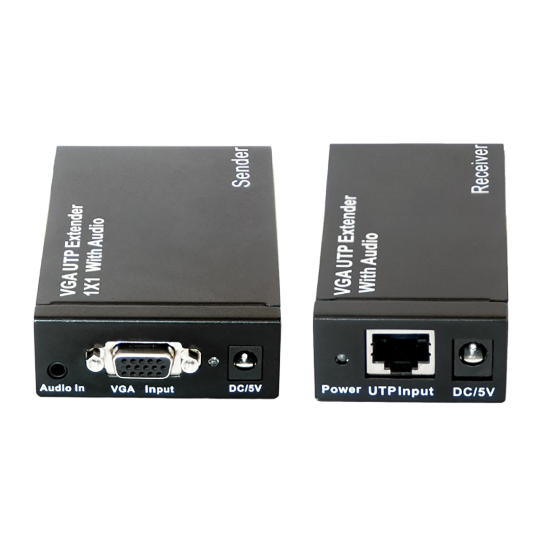 GBC Adattatore estensore VGA su cavo Ethernet fino a 300m con audio, extender VGA