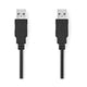 Câble adaptateur Nedis USB 2.0 mâle vers USB-A mâle pour smartphone, PC ou tablette, nickelé 2 m