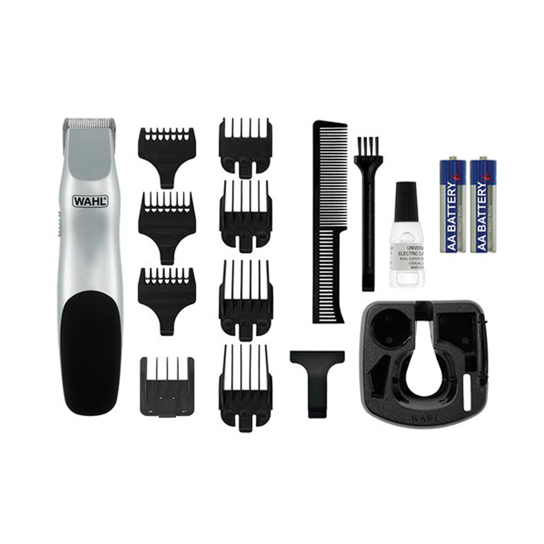 WAHL Groomsman Regolabarba rasoio elettrico uomo 8 pettini accessori trimmer