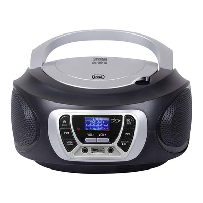 Trevi Stereo portatile CD Boombox, Radio DAB/DAB +, radio portatile con ingresso USB e Aux-In, radio DAB