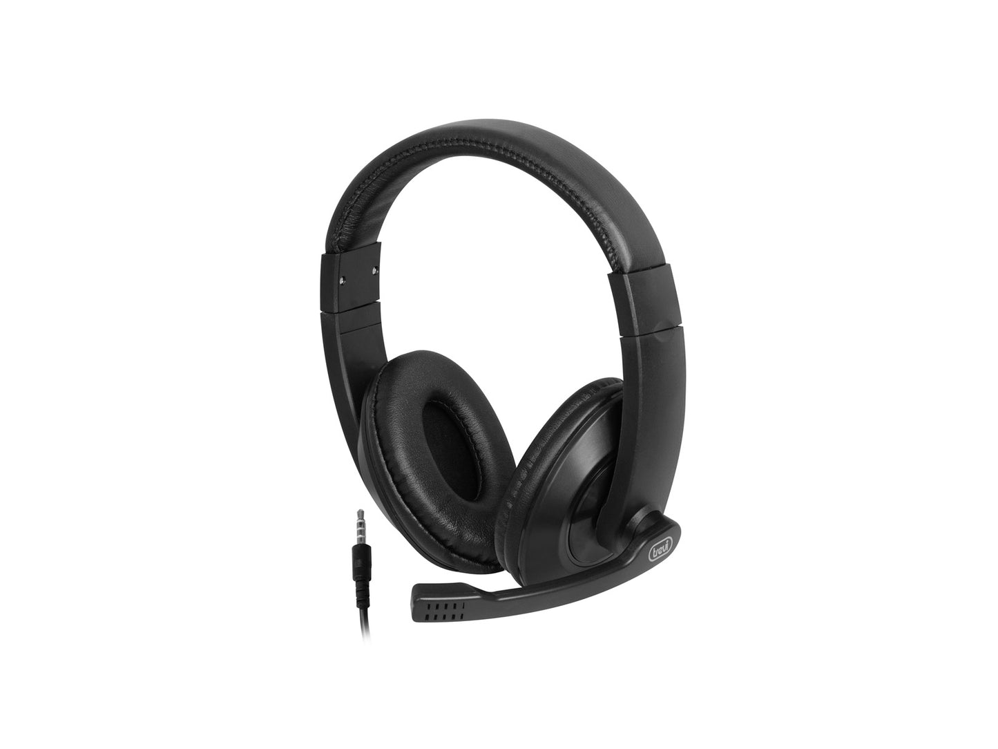 Casque Trevi avec microphone pour appels vidéo, jeux et appels Web pour PC, tablettes, ordinateurs avec câble jack