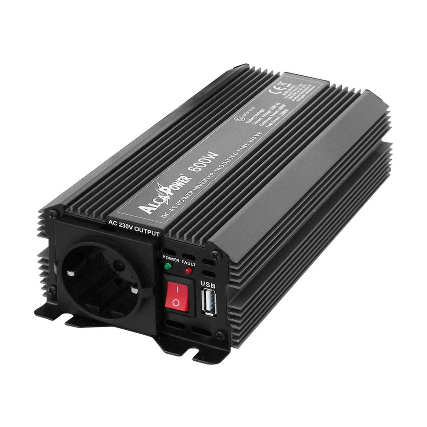 Alcapower Inverter Soft Start 600W Input 24V DC Out 230V AC, convertit ...