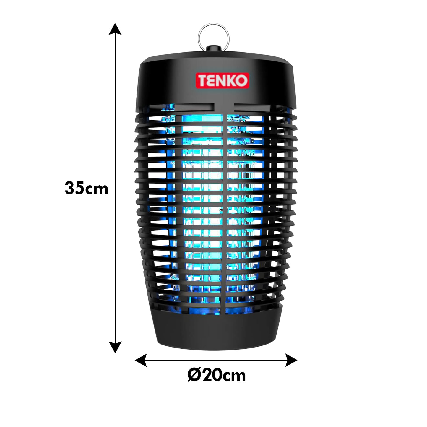 Tenko FlyTrap out 40 Lampada insetticida UV 40W, lampada antizanzare elettrica con predisposizione vassoio estraibile (non incluso), zanzariera elettrica per esterni ed interni 150m