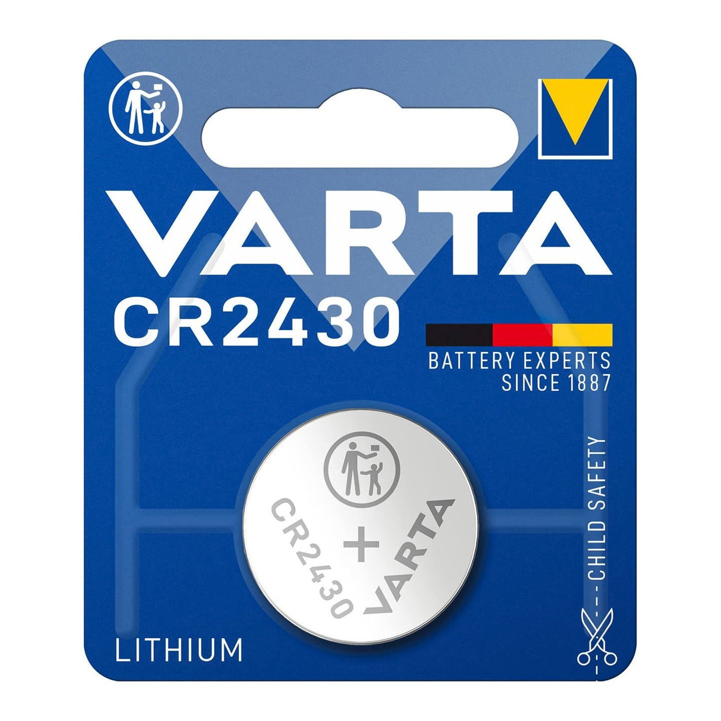 VARTA CR2430 Lithium coin cell battery 3V, flat cell, specialist, diameter 24.5mm