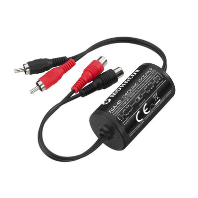 Monacor Carpower Disaccoppiatore di massa RCA maschio - RCA femmina FGA-40