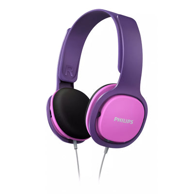 Philips SHK2000BL Over-ear children's headphones, 85 dB volume limit, noise isolation, soft ear cushions, ergonomic headband, pink