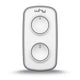 WHY EVO MINI Telecomando rolling code multifrequenza da 280 a 868 mhz, apricancello autoapprendente programmabile, radiocomando ad ampio raggio con 4 pulsanti, pure grey