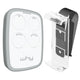 WHY EVO Multi-frequency rolling code remote control from 280 to 868 MHz with Visor Clip, programmable self-learning gate opener, wide-range remote control with 4 buttons, white Magnolia White