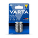 Pile Varta 1,5 V AA, pile au lithium mignonne 1 100 mAh, paquet de 2