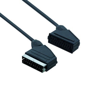 Life Audio Video scart cable, 21-pole cable 0.6 m, scart socket for TV, Ø cable 7mm, audio video cable