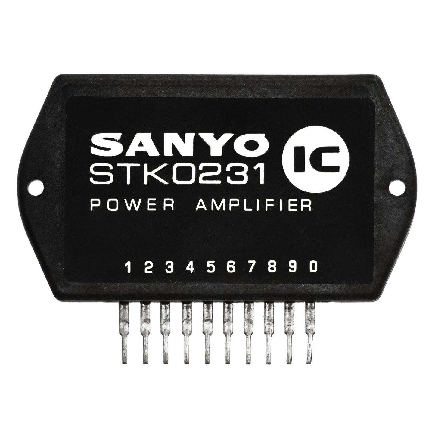 Sanyo STK0231 circuito integrato, transistor, componente elettronico, amplificatore di potenza, power amplifier, 10 contatti