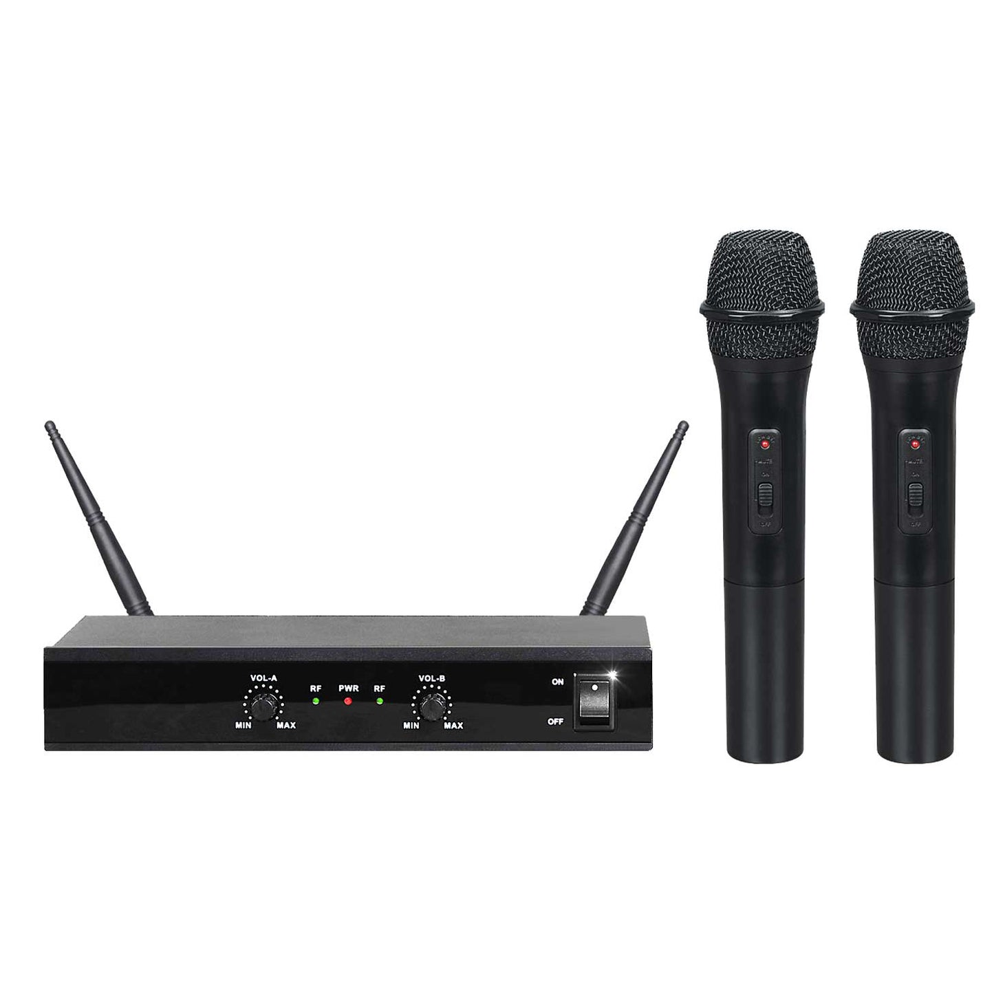 Karma Double microphone radio portatif UHF, base de réception avec double microphone