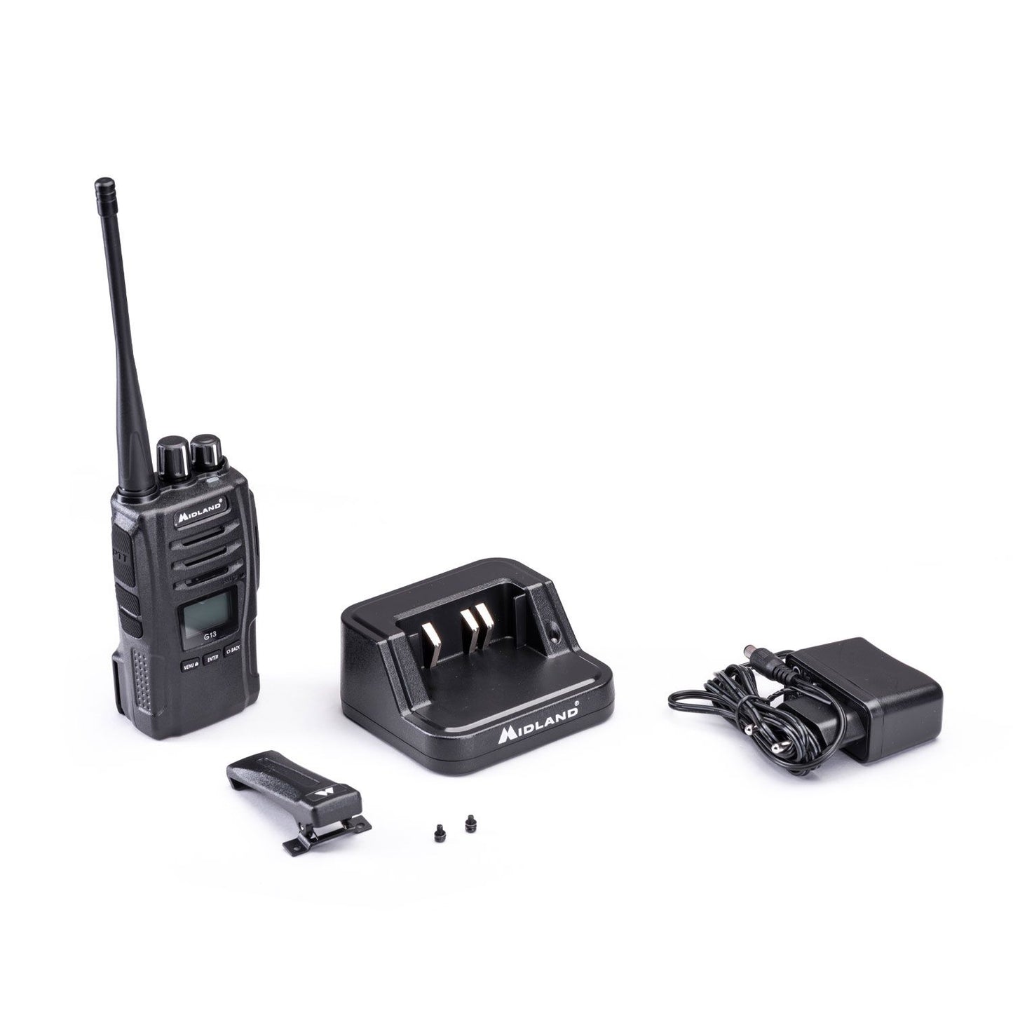 Midland Ricetrasmittente portatile G13, Walkie Talkie con 16 canali, waterproof IPX4