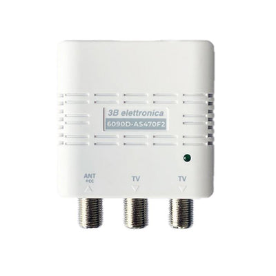 3B Elettronica Alimentatore switching da interno con 2 uscite, alimentatore antenna tv con connettore F