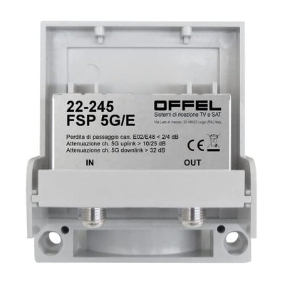 OFFEL Filtro passivo 5G per esterno, filtro da palo per canali tv con connettori F FSP 5G/E 22-245