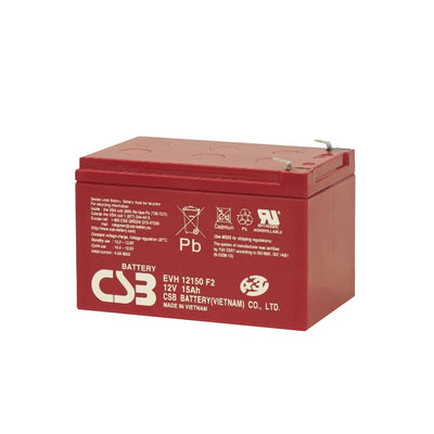 GBC Rechargeable Lead Acid Battery for cyclical use CSB 12V 15Ah 39661510