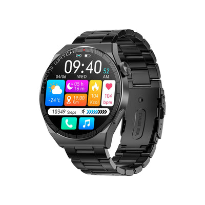 Trevi T-FIT 300 CALL Orologio smart con funzione chiamata, Bluetooth, Smartwatch con display 1,32" cassa in metallo, due cinturini inclusi, waterproof IP67, nero