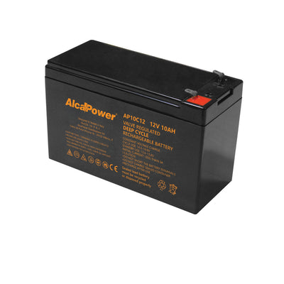 Alcapower Cyclic Rechargeable Battery, 12V, 10A 206001