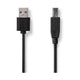 Câble NEDIS USB-A mâle vers USB-B mâle, câble USB 2.0 avec vitesse de 480 Mbps
