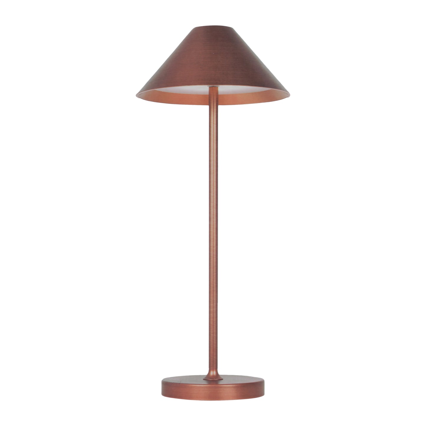Kelù Lampada LED da tavolo senza fili, lampada portatile per esterni, a batteria usb ricaricabile, H35 cm rame