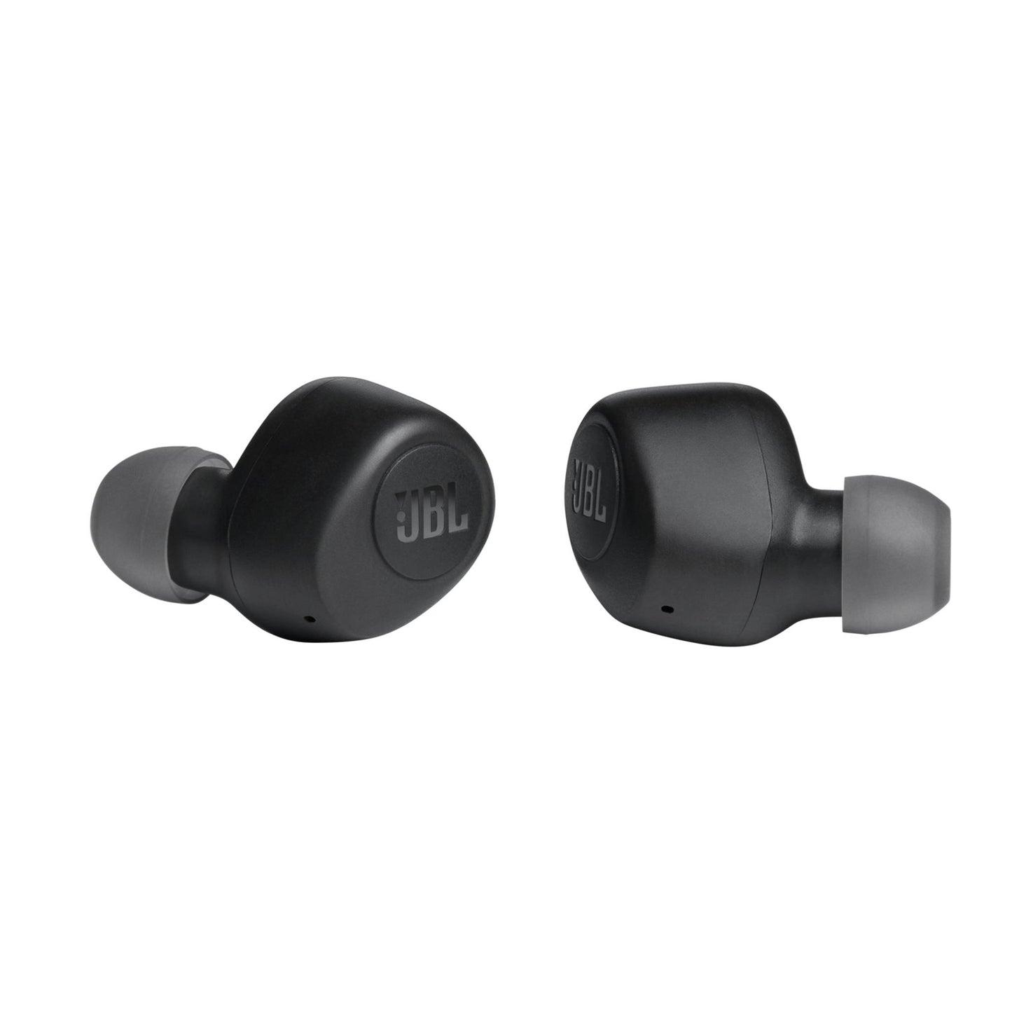 Écouteurs intra-auriculaires Bluetooth sans fil JBL Wave 100 True, écouteurs de poche avec son JBL Deep Bass et Dual Connect, autonomie de la batterie 5+15 heures, couleur noire