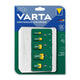 Varta Caricabatterie universale per AA, AAA, C, D e 9V, caricatore per pile ricaricabili con indicatore LED