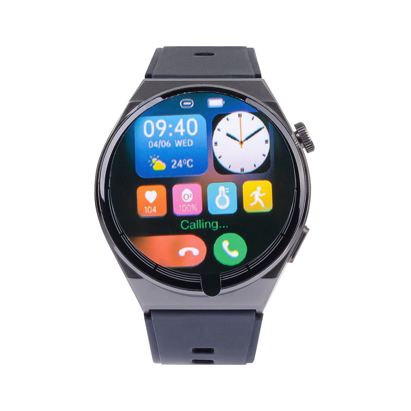 Trevi T-FIT 300 CALL Orologio smart con funzione chiamata, Bluetooth, Smartwatch con display 1,32" cassa in metallo, due cinturini inclusi, waterproof IP67, nero